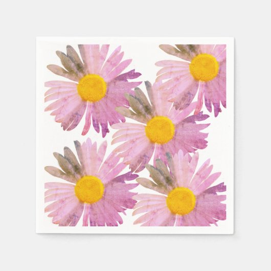Daisy Delight Napkins – Stropdas-Dye Geïnspireerd, Servet (Voorkant)