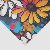 Daisy Delight Pop Art Blossoms decoupage papier (Detail)