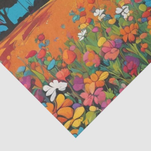 Daisy Delight Pop Art Blossoms decoupage papier (Detail)