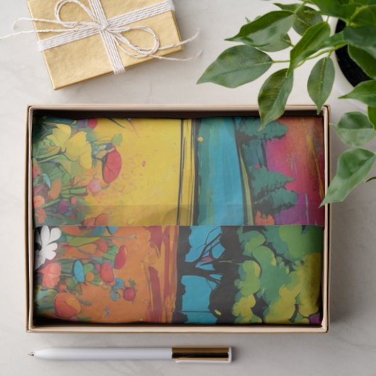 Daisy Delight Pop Art Blossoms decoupage papier (Geschenk)