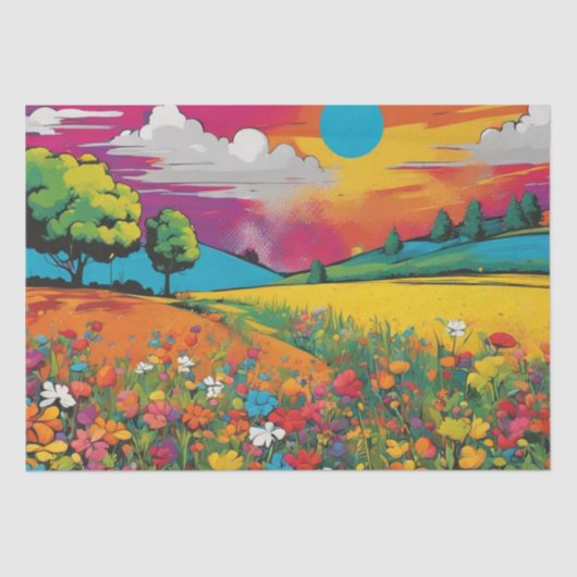 Daisy Delight Pop Art Blossoms decoupage papier (Voorkant)