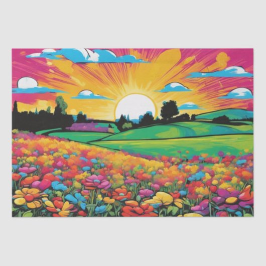 Daisy Delight Pop Art Blossoms decoupage papier (Voorkant)