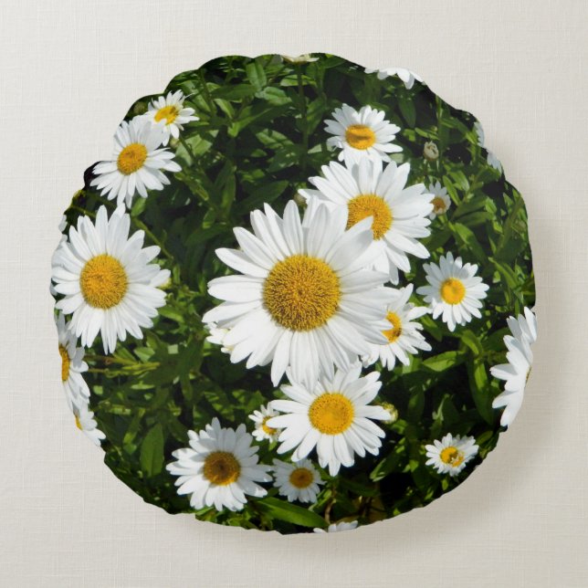 Daisy Delight Round Pillow Rond Kussen (Voorkant)