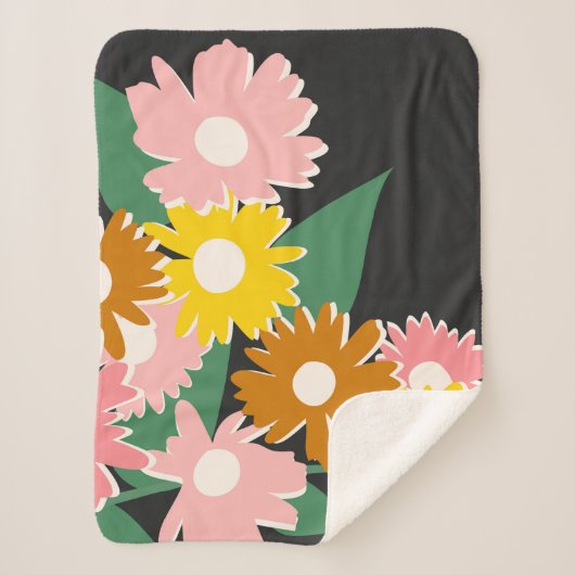 Daisy Delight Sherpa Deken (Voorkant)