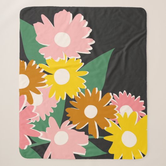 Daisy Delight Sherpa Deken (Voorkant)