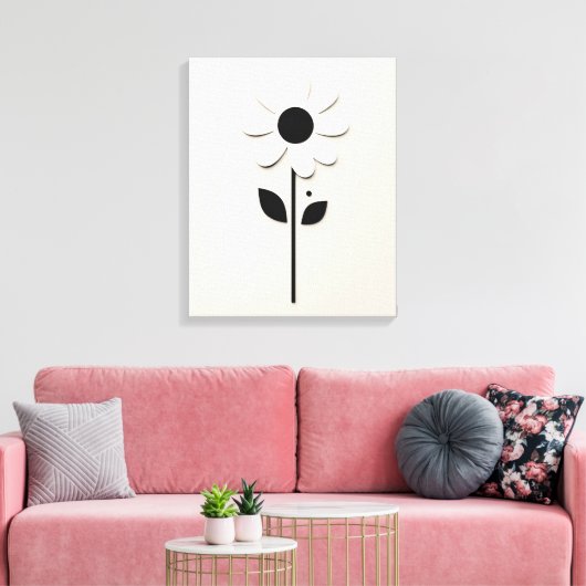 Daisy Design Canvas Afdruk (Insitu (Woonkamer))