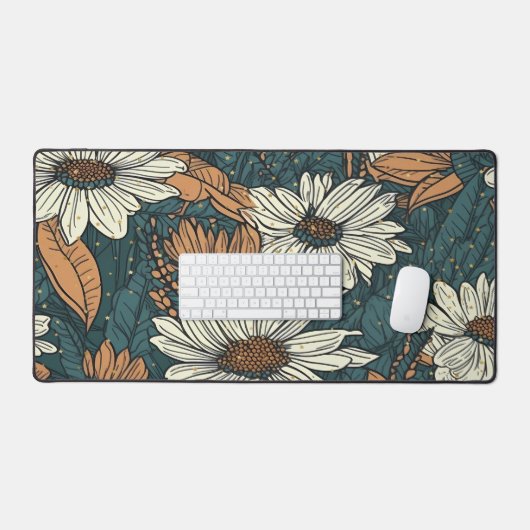 Daisy Desk Mat in herfstkleuren (Keyboard & Muis)