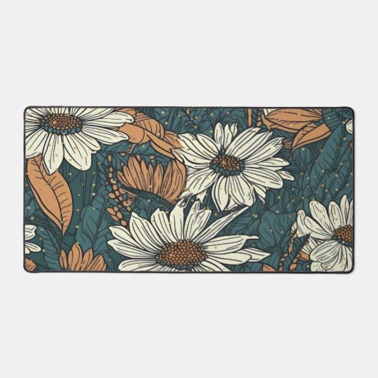 Daisy Desk Mat in herfstkleuren (Voorkant)