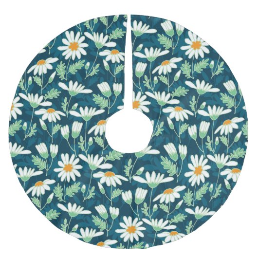 Daisy Ditsy Kamille Romantische Print Kerstboom Rok (Voorkant)