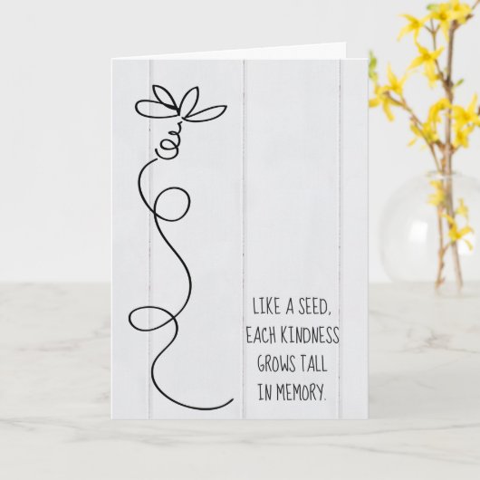 daisy dole op wood bedankt kaart (Gele Bloem)