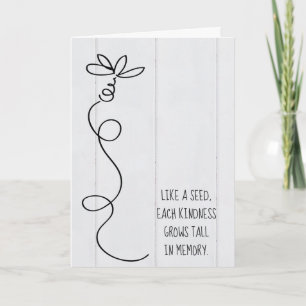 daisy dole op wood bedankt kaart