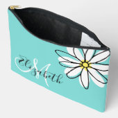Daisy Doodle Flower Personalized Monogram Etui (Open)