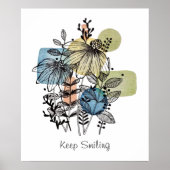 Daisy Doodle in Ink en Waterverf Poster (Voorkant)