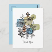 Daisy Doodle in inkt en Waterverf Briefkaart (Voorkant / Achterkant)