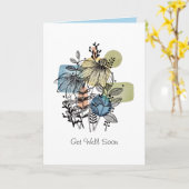 Daisy Doodle in inkt en Waterverf Kaart (Gele Bloem)