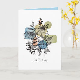 Daisy Doodle in inkt en Waterverf Kaart