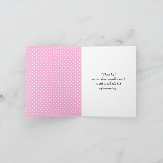 Daisy Doodle op Polka Dots Bedankkaart (Binnen)