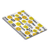 Daisy doodles in geel en zwart notitieboek (Rechterzijde)