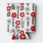 Daisy doodles in rood en zwart blikjeskoeler (Voorkant)