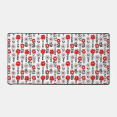 Daisy doodles in rood en zwart bureaumat (Voorkant)