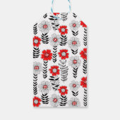 Daisy doodles in rood en zwart cadeaulabel (Achterkant)
