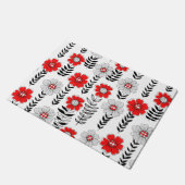 Daisy doodles in rood en zwart deurmat (Schuin)