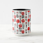 Daisy doodles in rood en zwart mok (Midden)