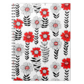 Daisy doodles in rood en zwart notitieboek (Voorkant)