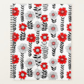 Daisy doodles in rood en zwart planner (Voorkant)