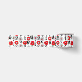 Daisy doodles in rood en zwart satijnen lint (Voorkant)