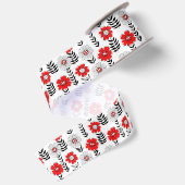Daisy doodles in rood en zwart satijnen lint (Achterkant)