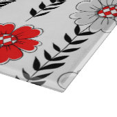 Daisy doodles in rood en zwart snijplank (Hoek)