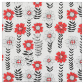 Daisy doodles in rood en zwart stof (Close Up)