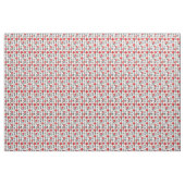 Daisy doodles in rood en zwart stof (Yard (91,4 cm))