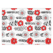 Daisy doodles in rood en zwart tafelkleed (Voorkant (Horizontaal))