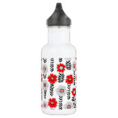 Daisy doodles in rood en zwart waterfles  (Rechts)