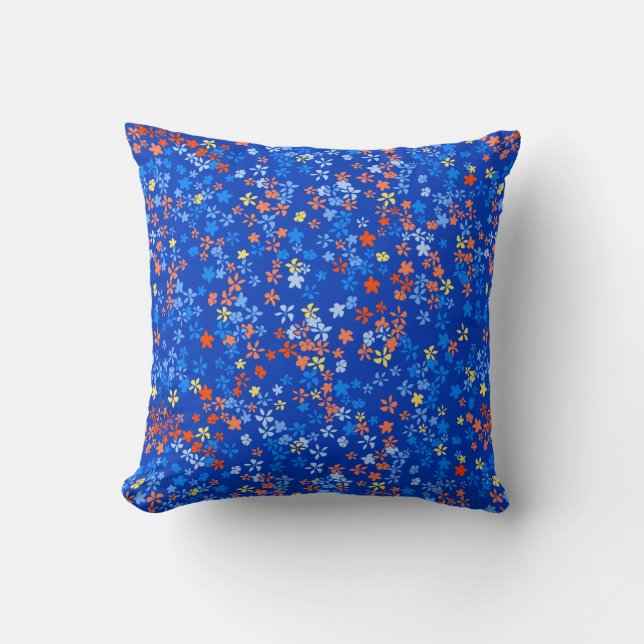 Daisy Dot Vintage Psychedelic Floral Kussen (Voorkant)