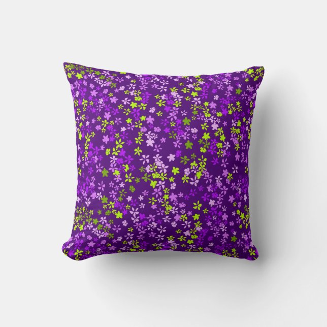 Daisy Dot Vintage Psychedelic Floral Kussen (Voorkant)