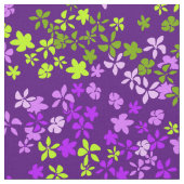 Daisy Dot Vintage Psychedelic Floral Stof (Close Up)