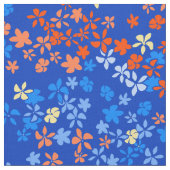 Daisy Dot Vintage Psychedelic Floral Stof (Close Up)