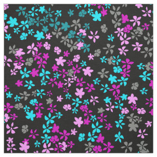Daisy Dot Vintage Psychedelic Floral Stof