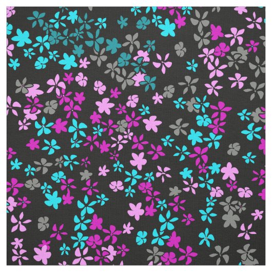 Daisy Dot Vintage Psychedelic Floral Stof (Swatch)