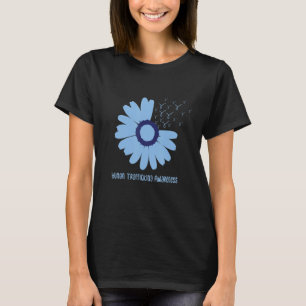 daisy Draag in januari blauw Mensenhandel bewust T-shirt