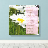 Daisy Dream Gedicht Canvas Print (Insitu (Houten vloer))
