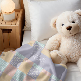 Daisy Dream Pastel Patchwork Sherpa Deken