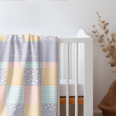 Daisy Dream Pastel Patchwork Sherpa Deken