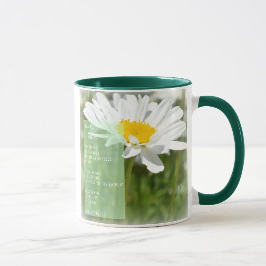 Daisy Dream Poem Coffee Cup Mok (Rechts)