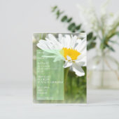 Daisy Dream Poem Inspirerend Post Kaart (Staand voorkant)