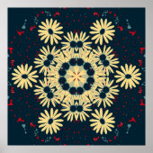 Daisy Dreams Mandala Poster (Voorkant)