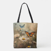Daisy Dreams: Vlinder en Bloem Textuur tas (Achterkant)
